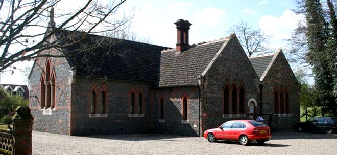 The St. Edmunds Preschool building near Goldbrook Bridge in Hoxne, Suffolk